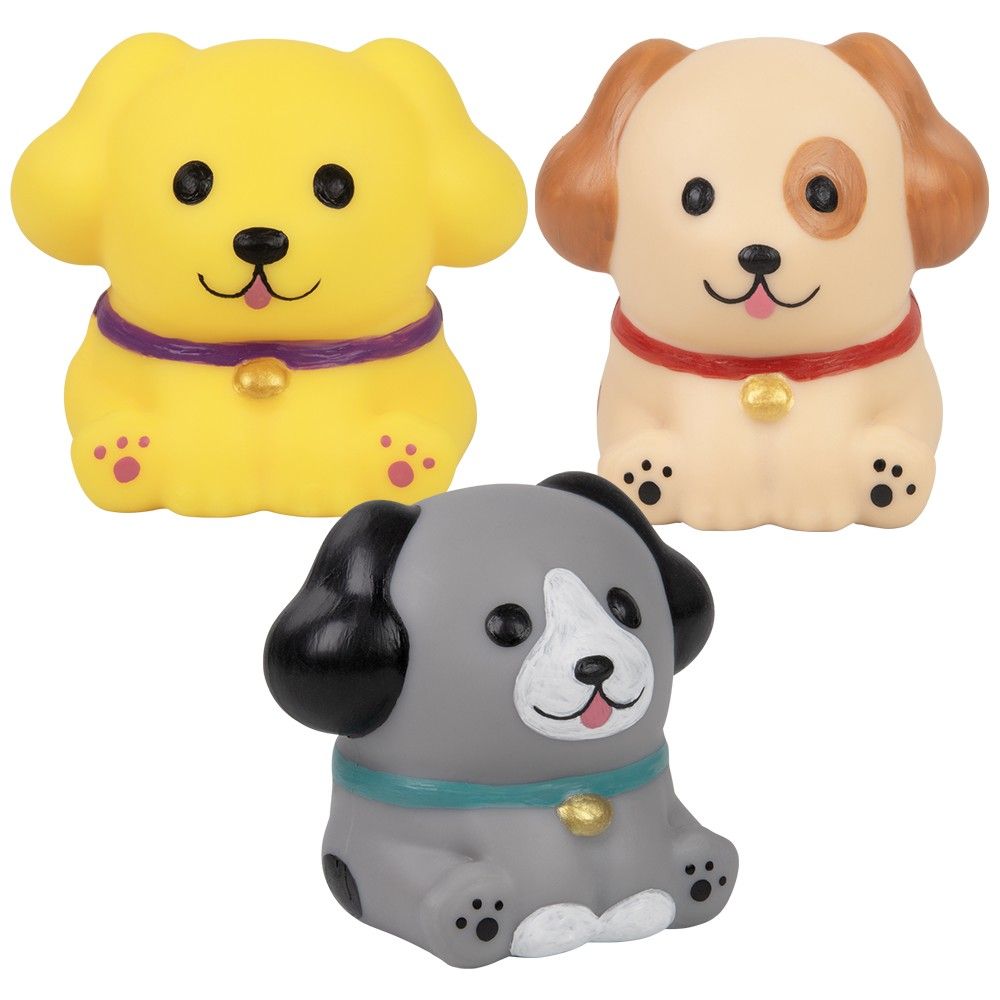 72 pieces 4 Inch Squish And Stretch Dog 12ct - Slime & Squishees