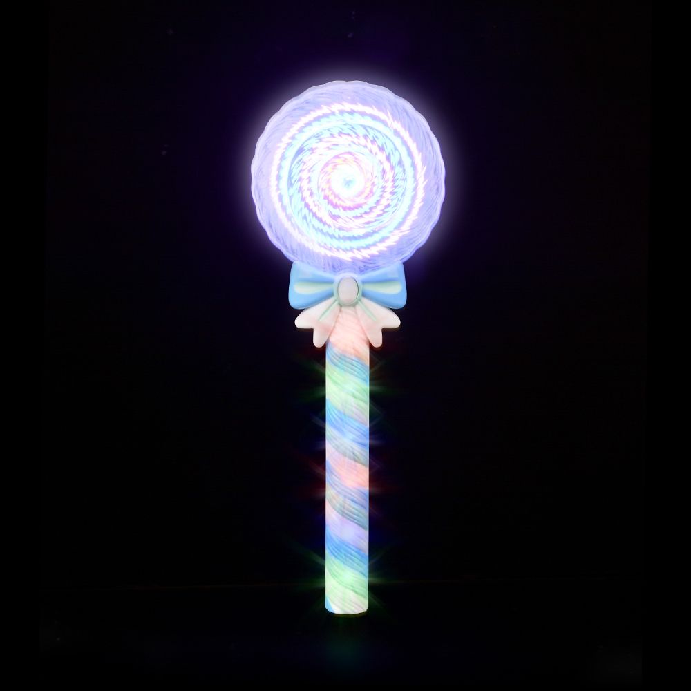 96 pieces 12" LighT-Up Spinning Lollipop Wand - Light Up Toys