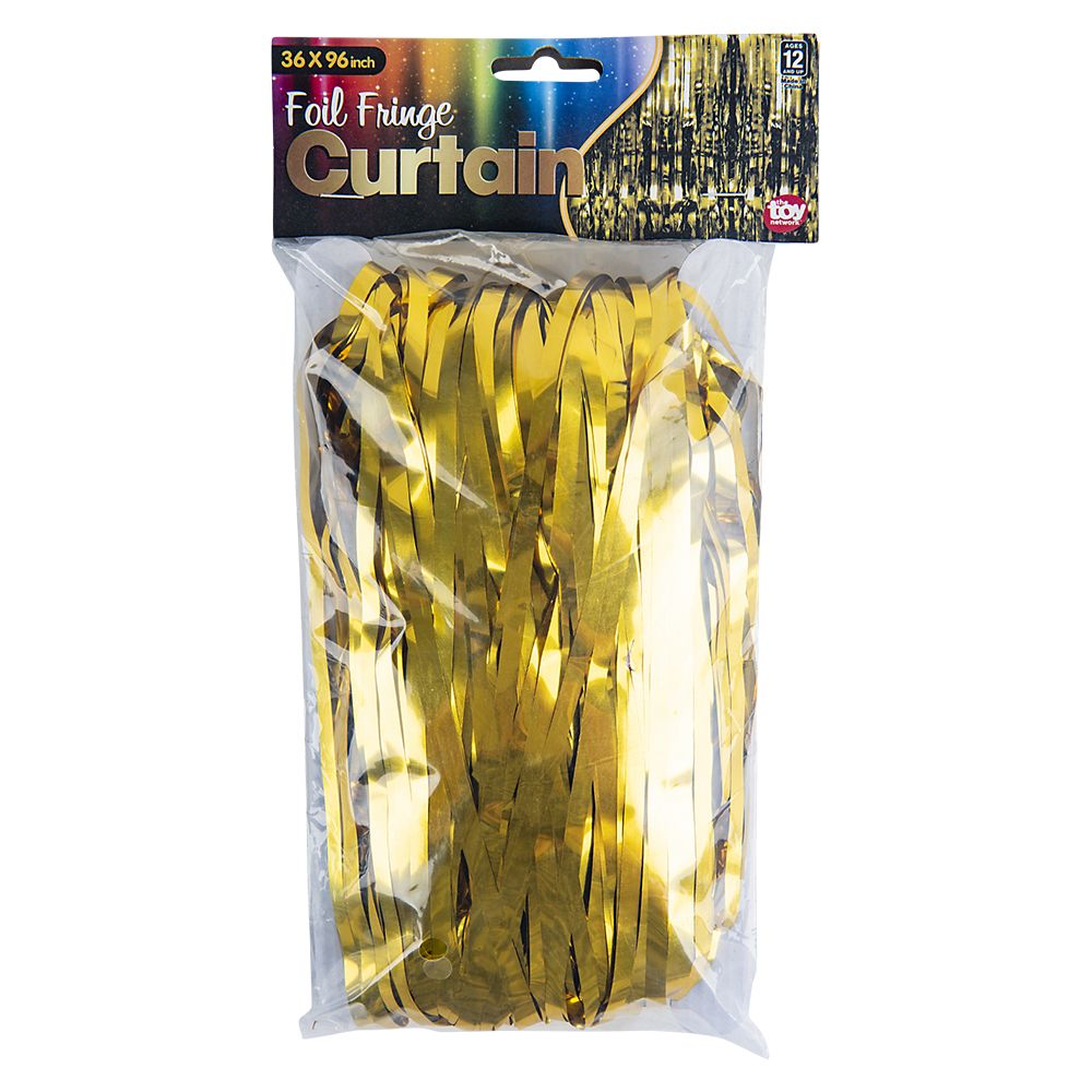 48 pieces Gold Foil Fringe Curtain 36"x96" - Store
