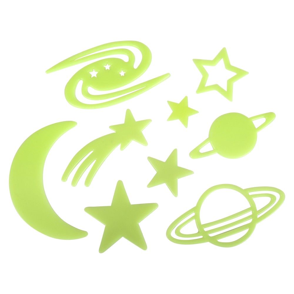 72 pieces Deluxe Gid Planet And Stars Stick Ups (295 Pcs) 1 inch - 3.5 inch - Store