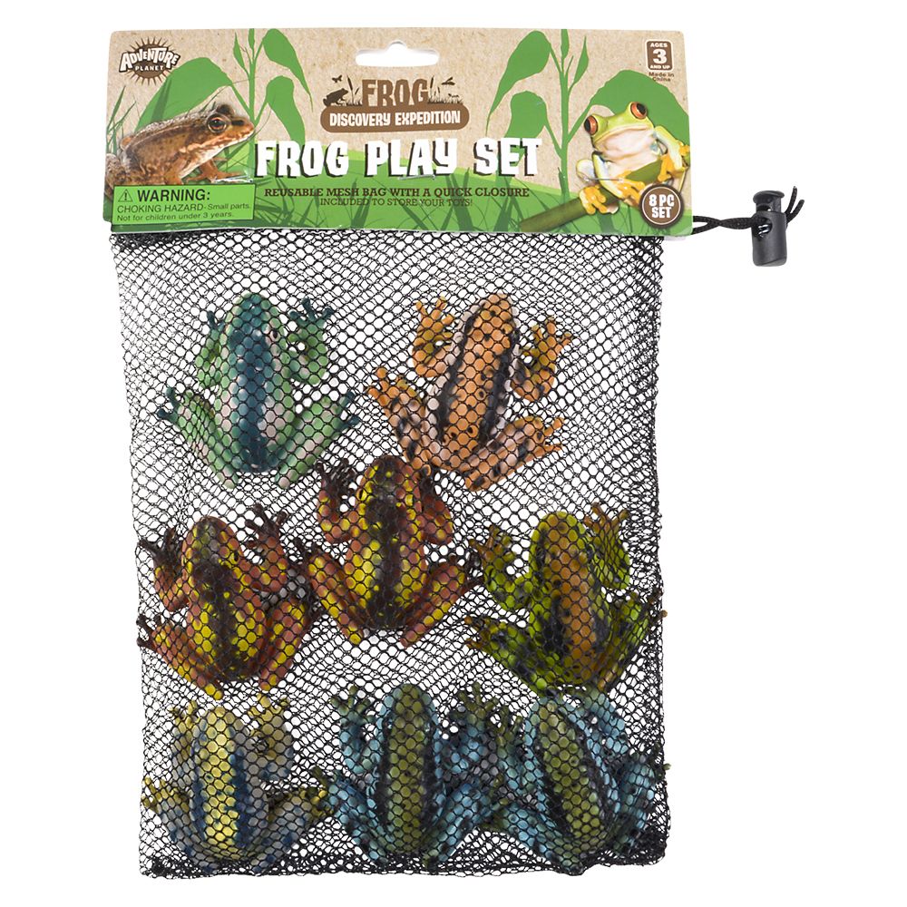 24 pieces 8pc Mesh Bag Frog Assortment - Animal & Reptiles