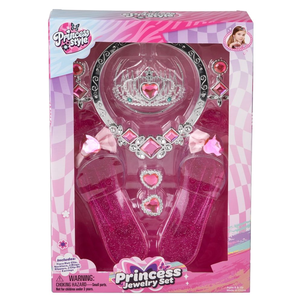 12 pieces Pretend Play Princess Jewelry Set - Girls Toy Sets
