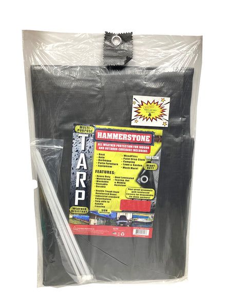 6 pieces Tarp 18 X 24 Ft Silver Heavy Duty 160 Gsm - Tarps