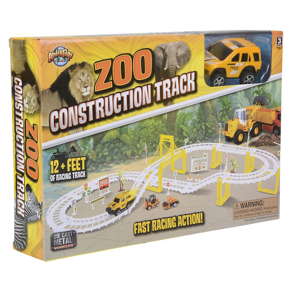 12 pieces Zoo Construction Set - Car, Planes, Trains & Bikes