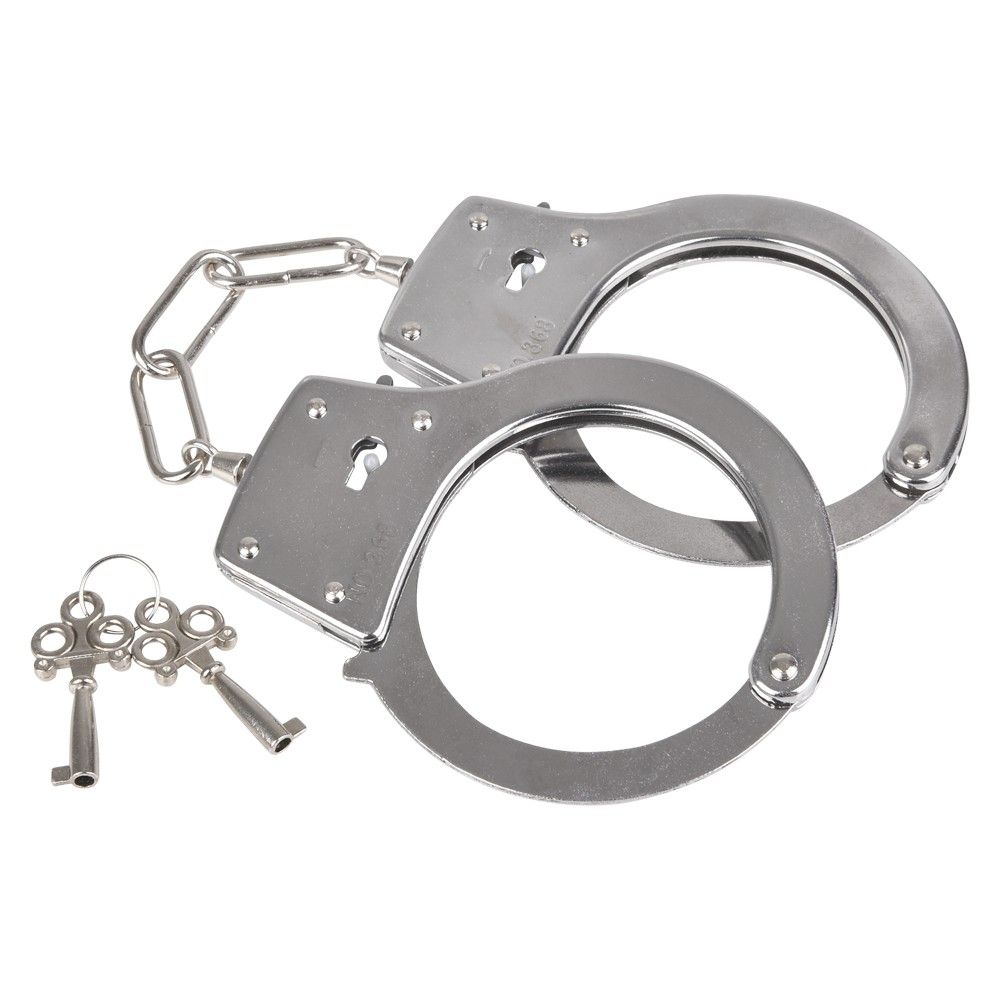 48 pieces 10" Wild West Diecast Metal Handcuffs - Toy Weapons