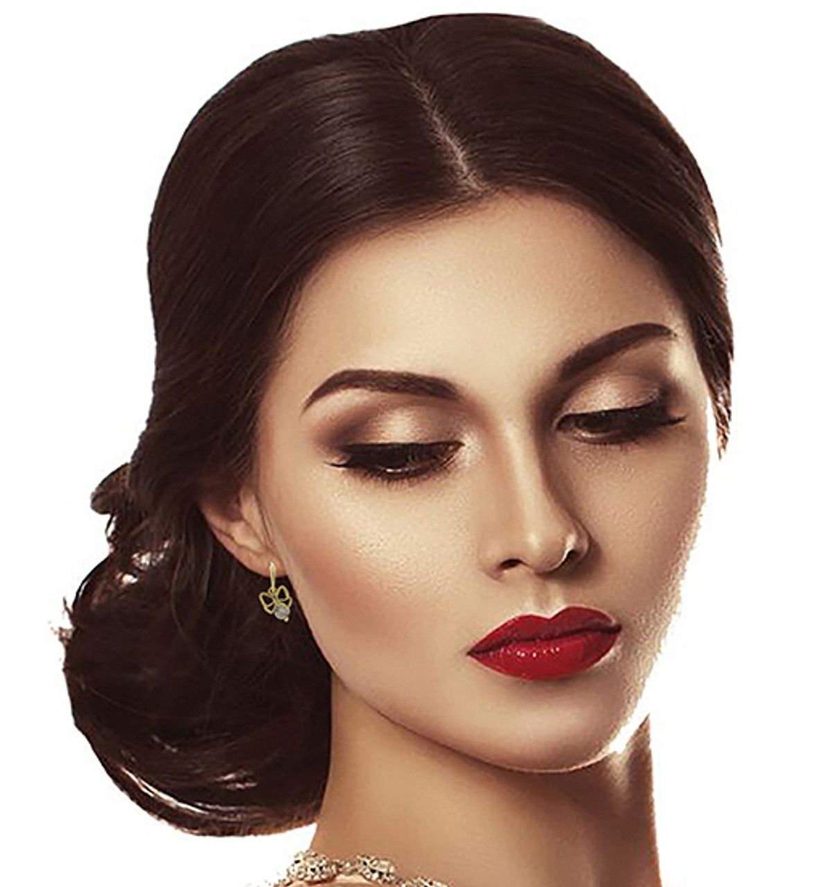 60 Wholesale Gold Tone Cubic Zirconia Dangle Earrings