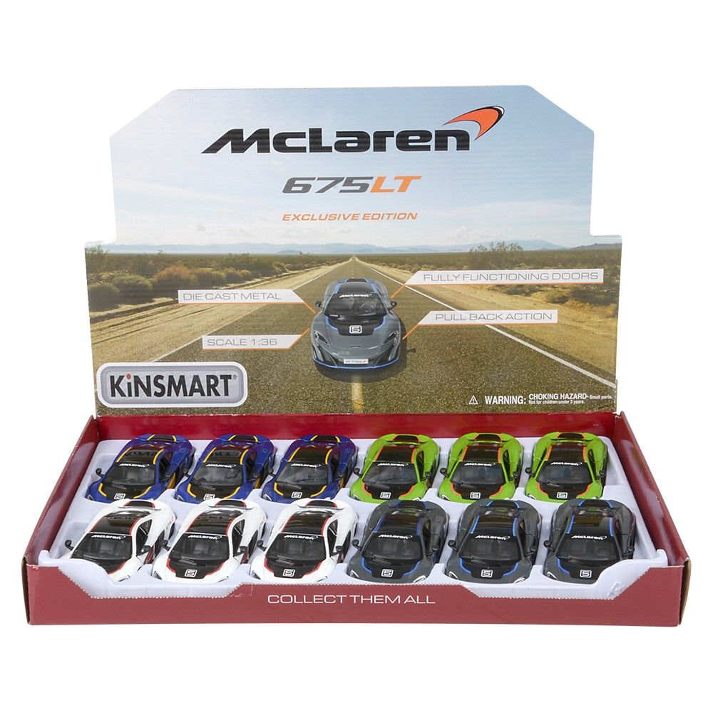 144 pieces 5" DiE-Cast Pull Back Mclaren 675lt - Car, Planes, Trains & Bikes