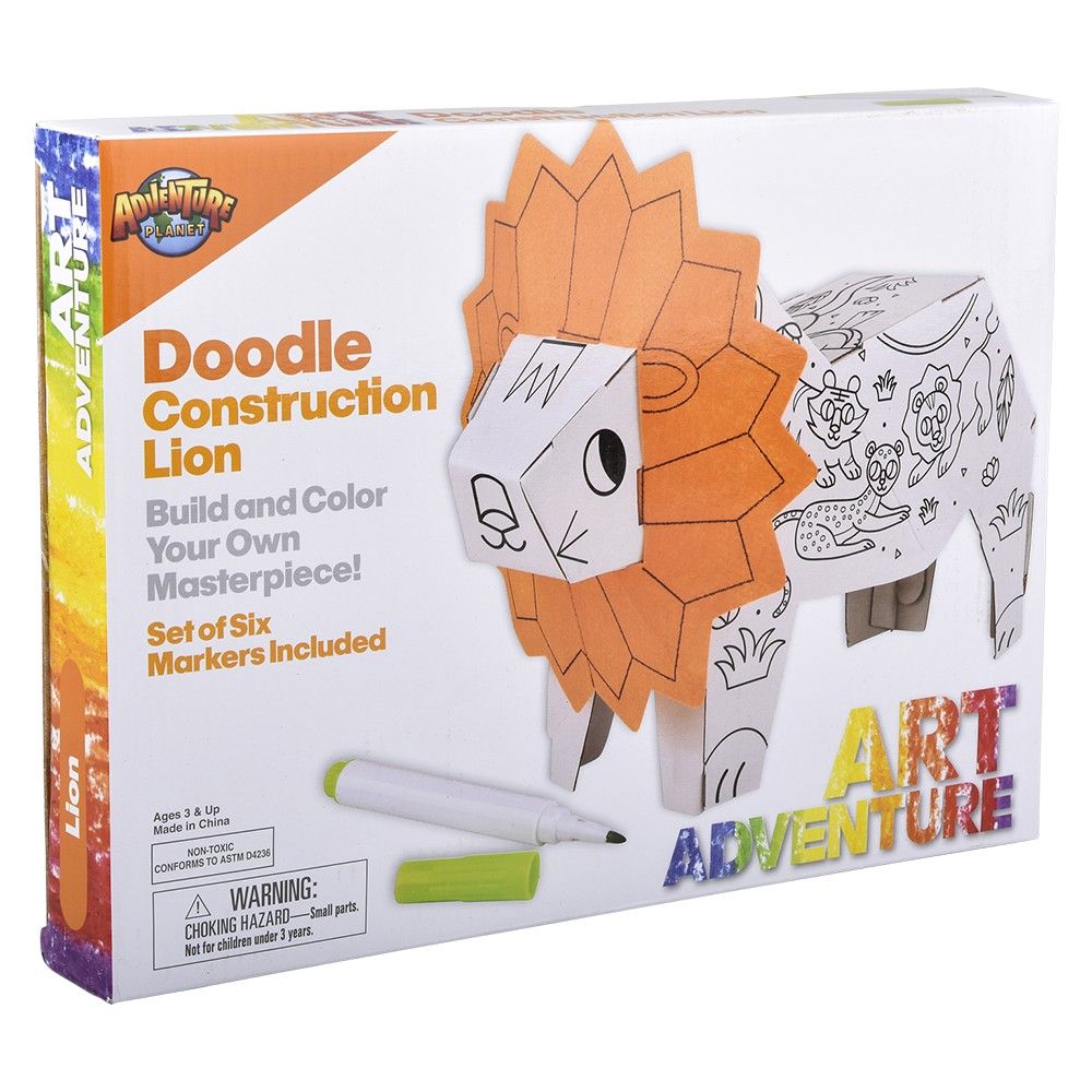 12 pieces Doodle Construct Lion - Coloring & Activity Books