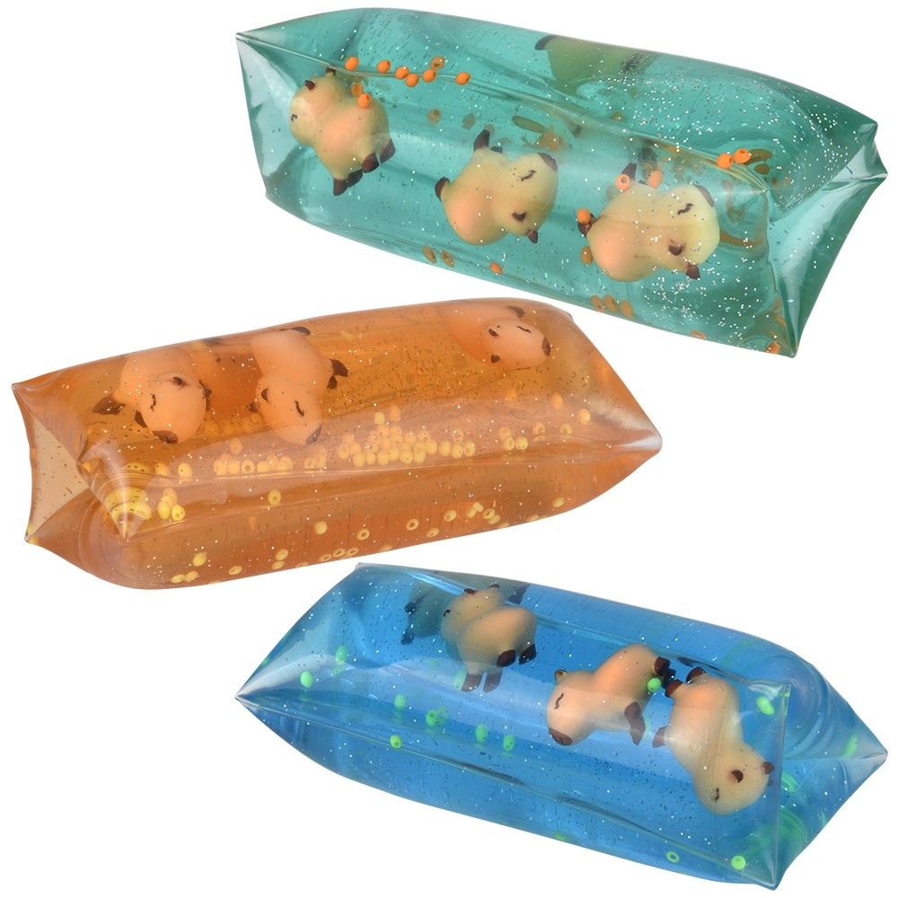 48 pieces Jumbo Capybara Water Wigglers 5" - Slime & Squishees
