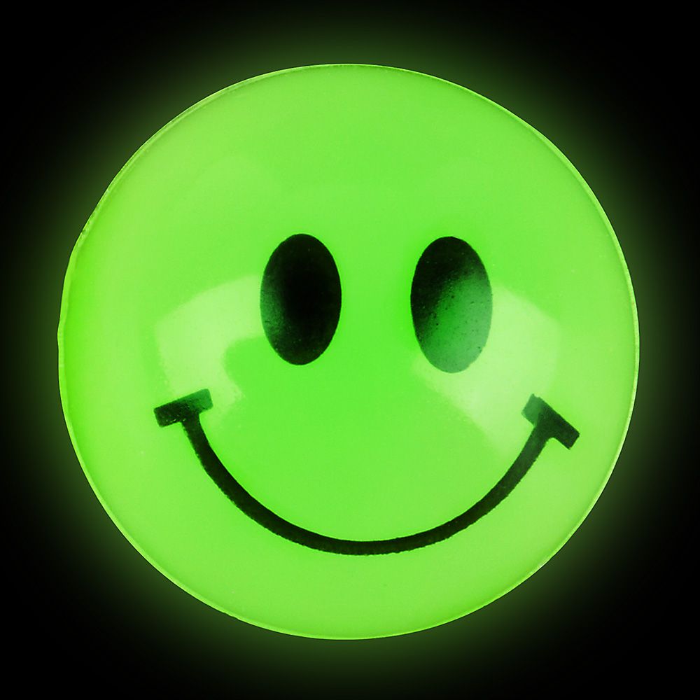 864 pieces 27mm 1" Glow In Dark Smile Face Ball - Glow in the Dark