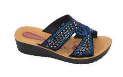 18 of Fashion Platform Rhinestone Sandals For Women Sole Open Toe In Color Blue Size 6-11