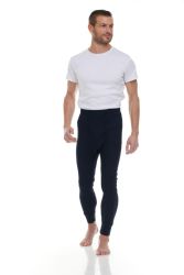 24 Pieces Mens Cotton Thermal Waffle Pants, Navy Size 2X-Large - Mens Thermals
