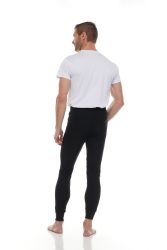 24 Pieces Mens Cotton Thermal Waffle Pants, Black Size Small - Mens Thermals