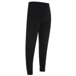 24 Pieces Mens Cotton Thermal Waffle Pants, Black Size Medium - Mens Thermals