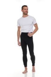 24 Pieces Mens Cotton Thermal Waffle Pants, Black Size 2X-Large - Mens Thermals