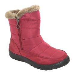 12 Wholesale Snow Boots For Women Comfortable Winter Boots Plus Lining Zip Color Wine Size 6-11