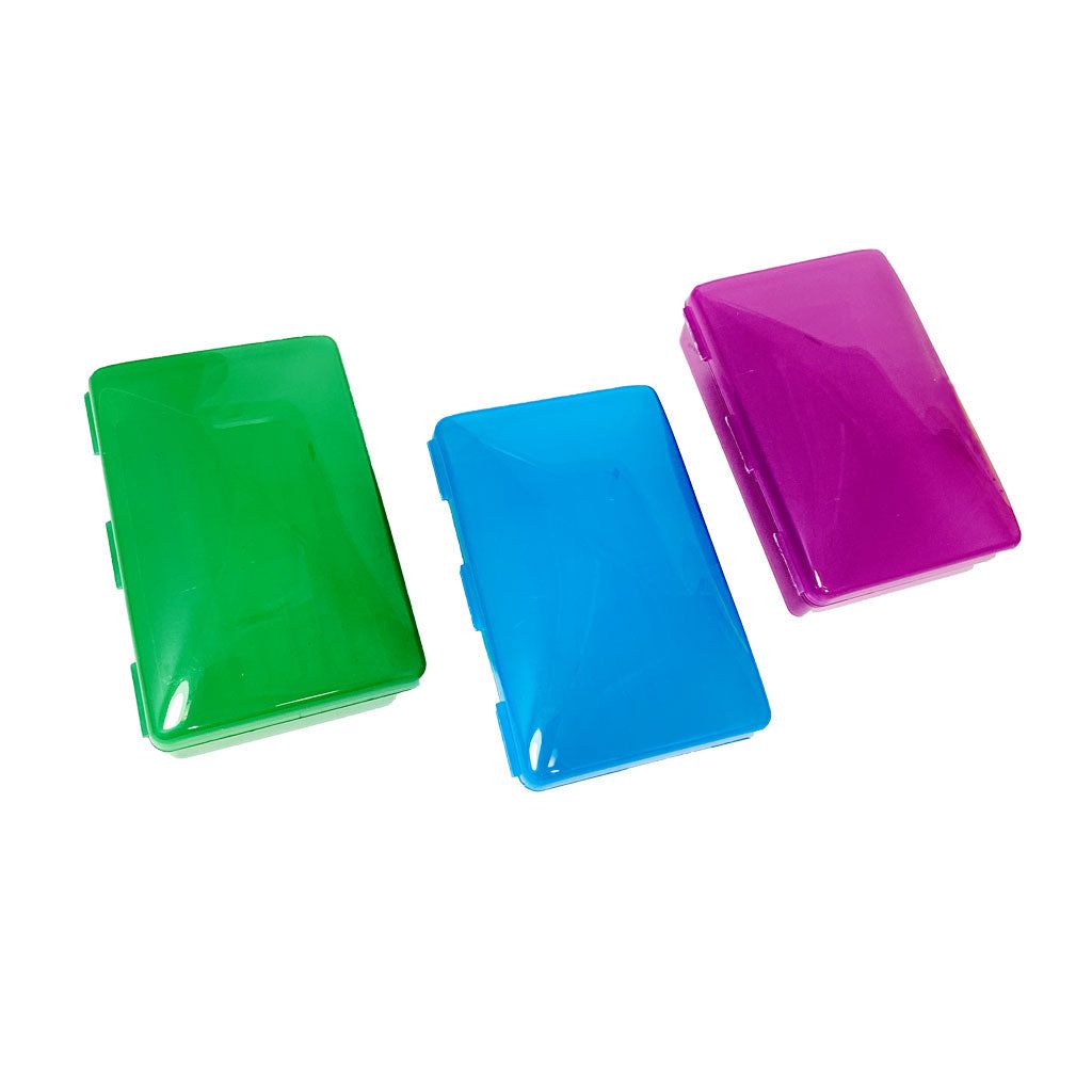 24 pieces of Plastic Freestyle Soap Box  Assorted Colors - 5 Oz.