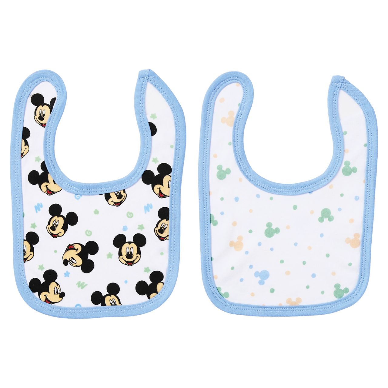 72 Wholesale 4-Piece Licensed Baby Bib Set - Mickey Mouse