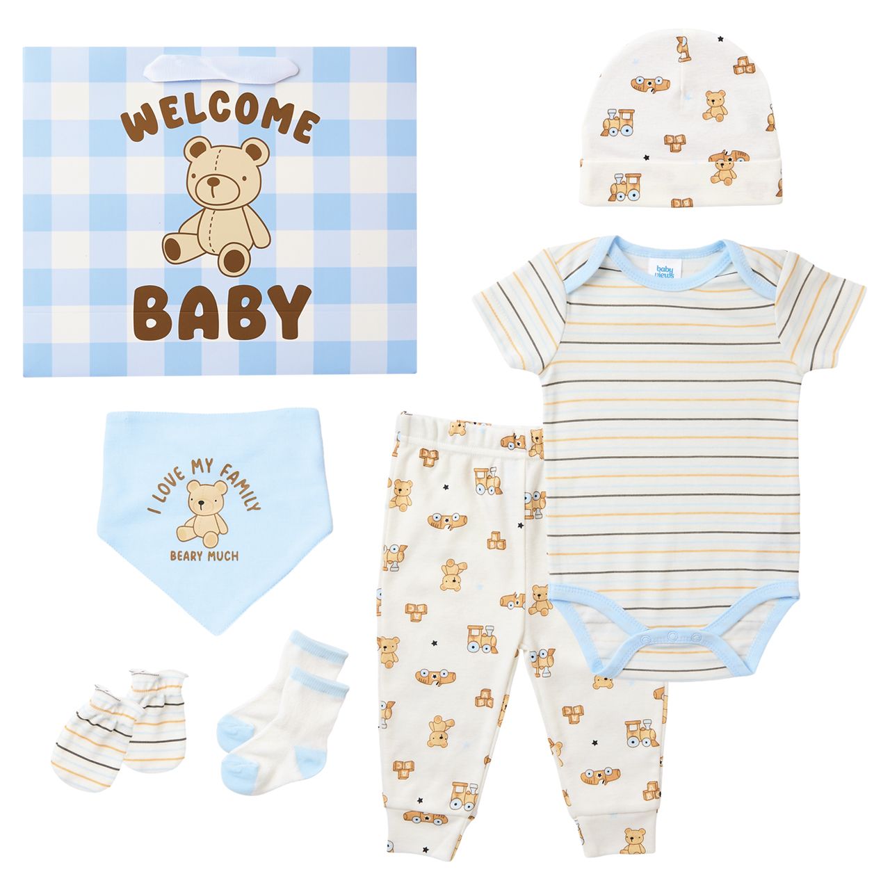 48 pieces 8-Piece Hanging Gift Set - I Love My Family Beary Much - Baby Apparel