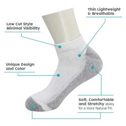 96 Bulk Men's Ankle Wholesale Socks, Size 10-13 In White