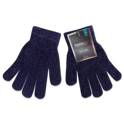 96 Wholesale Unisex Wholesale Chenille Gloves In 7 Assorted Colors