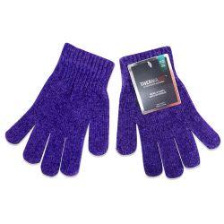 96 Wholesale Unisex Wholesale Chenille Gloves In 7 Assorted Colors