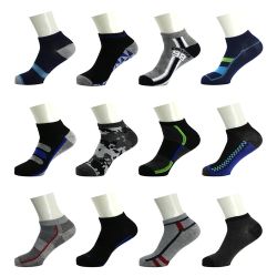 144 Pairs Men's Low Cut Wholesale Sock, Size 9-11 In Assorted Designs - Socks & Hosiery