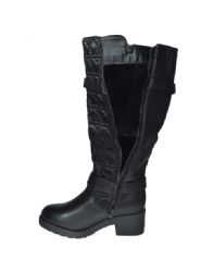 12 Bulk Women's Comfortable High Boots Color Black Size 6-11