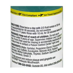 12 Wholesale Travel Size Zero Alcohol Cool Mint Mouthwash - 3.2 Oz.