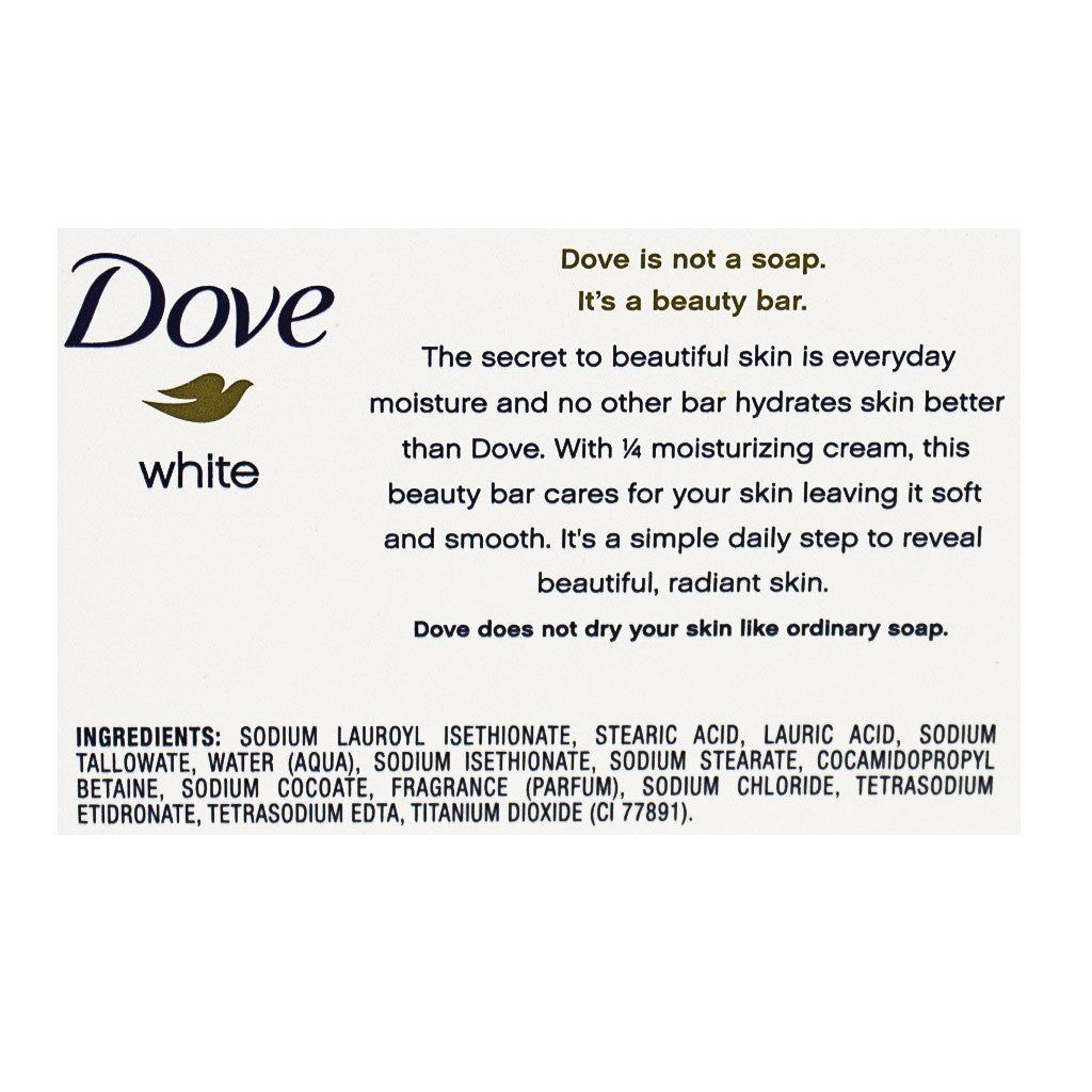 72 Wholesale Dove White Beauty Soap - 2.6 oz.
