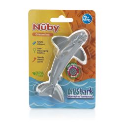 12 Wholesale Nuby Grooming Lil Shark Massaging Toothbrush, Colors May Vary