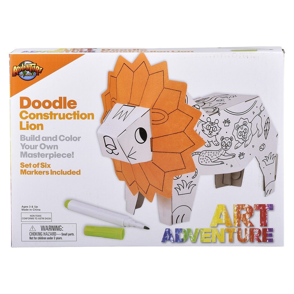 12 pieces Doodle Construct Lion - Coloring & Activity Books