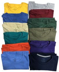 36 Pieces Mens Irregular Plus Size Cotton Crew Neck Short Sleeve T Shirts, Assorted Colors Plus Size Mix Sizes 2-5xl - Mens T-Shirts