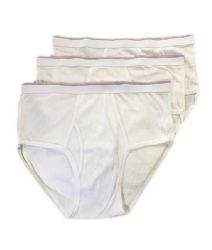 240 Wholesale King Men's White Fly Front Brief. Size Small