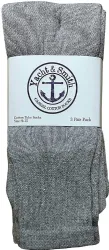 240 Pairs Yacht & Smith Women's Cotton Tube Socks, Referee Style, Size 9-15 Solid Gray - Women's Socks for Homeless and Charity