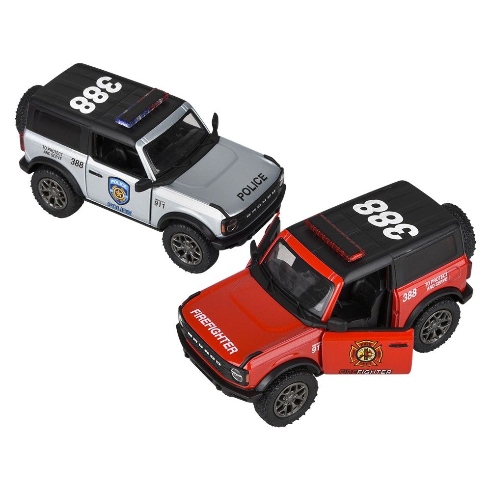 144 pieces 5" DiE-Cast Pull Back 2022 Ford Bronco Police/firefighter - Car, Planes, Trains & Bikes