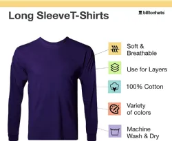 12 Pieces Mens Cotton Long Sleeve Tee Shirt Assorted Colors Size 5x Large - Mens T-Shirts