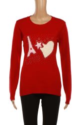 24 Pieces Lady's Long Sleeve Knit Sweater Fashion Printed - Womens Sweaters & Cardigan