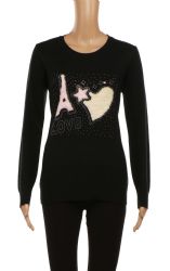24 Pieces Lady's Long Sleeve Knit Sweater Fashion Printed - Womens Sweaters & Cardigan