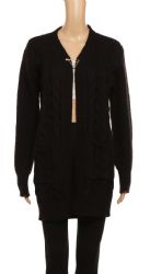 24 Pieces Women's Long Sleeve Cable Knit Long Cardigan Sweaters With Pockets - Womens Sweaters & Cardigan