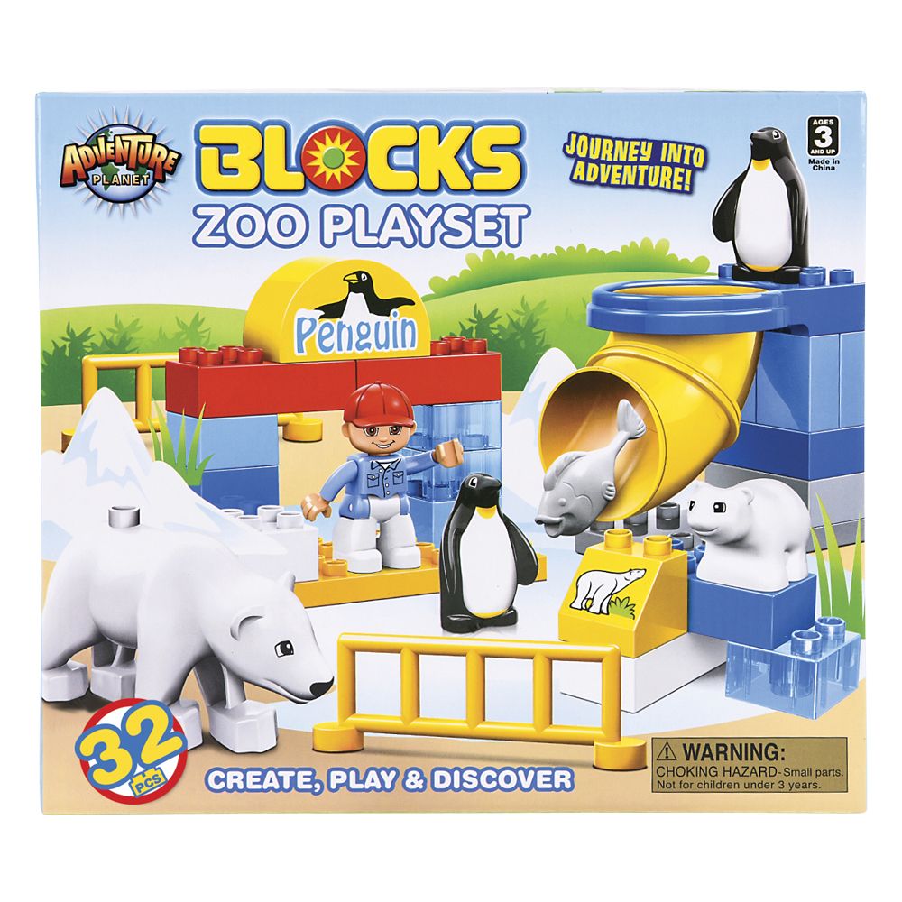 12 pieces 32pc Zoo Block Set - Store