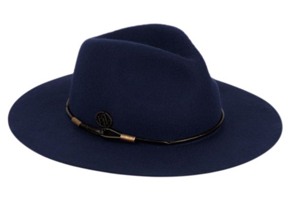12 Pieces of Ladies Wide Brim Felt Fedora W/thin Round Pu Band Assorted