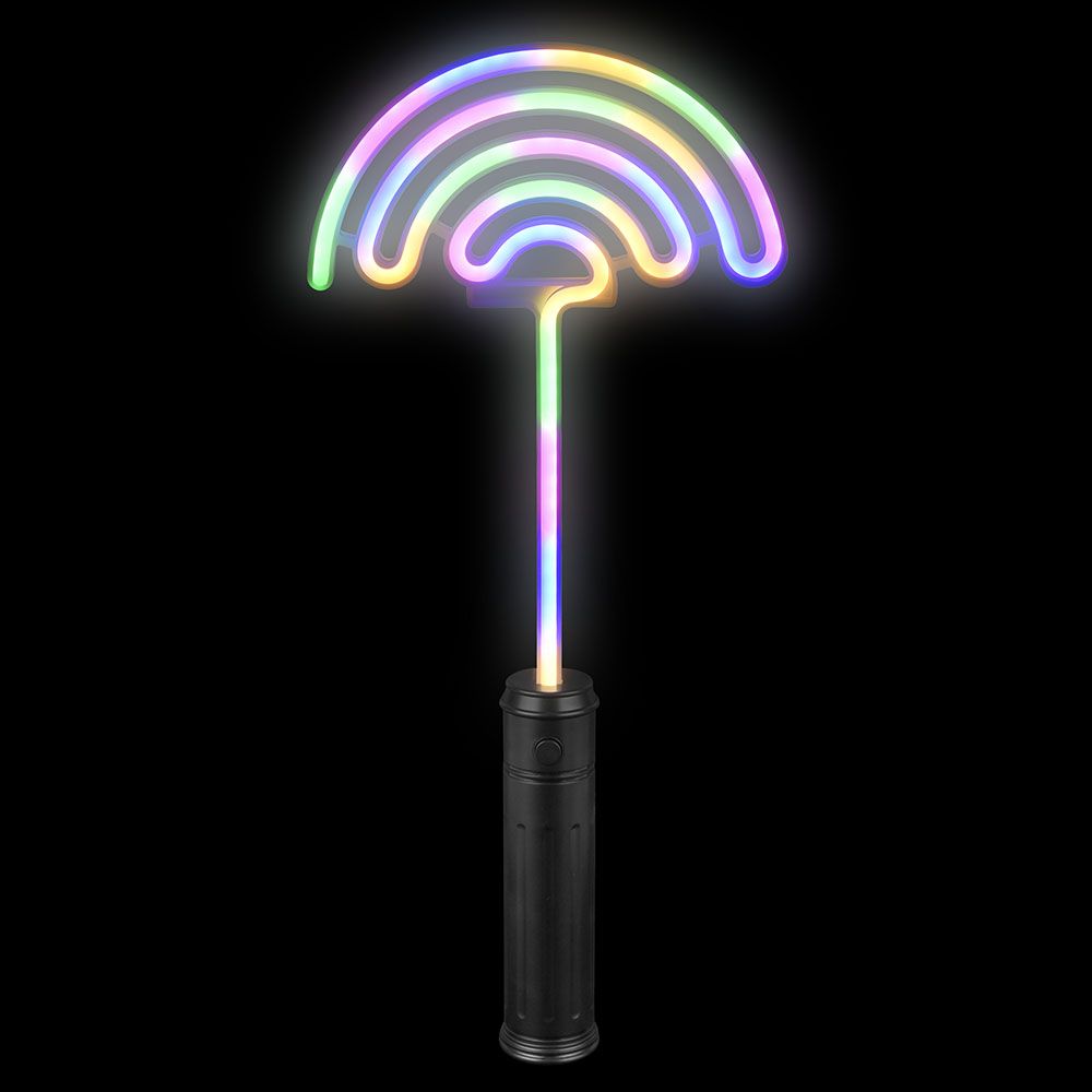48 pieces 18" LighT-Up Neon Bright Rainbow Wand - Light Up Toys