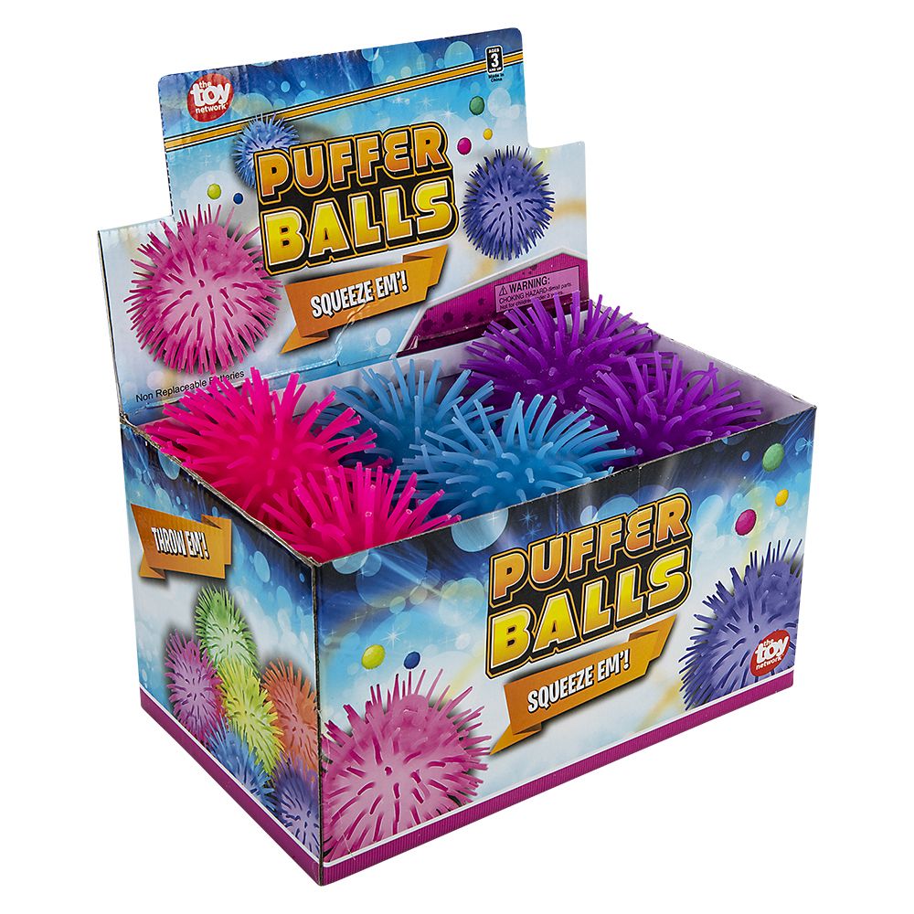 144 pieces 5" LighT-Up Puffer Ball - Light Up Toys