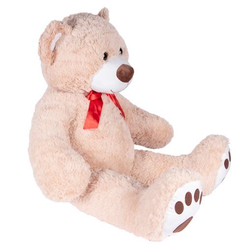 4 pieces of 43" Jumbo Plush Natural Bear With Bow
