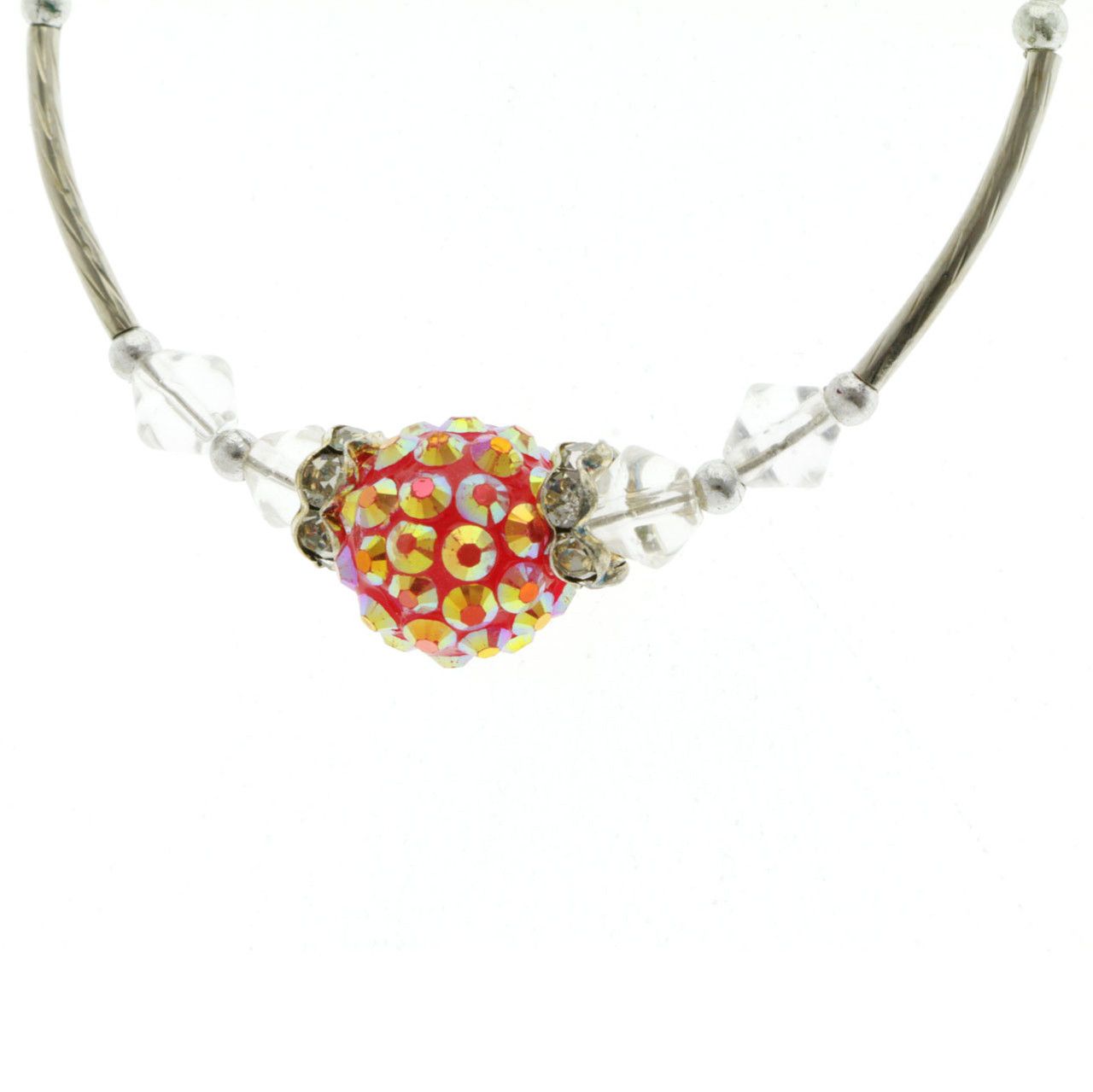 60 Wholesale Silver Tone Faceted Accent Ball Bracelet Set