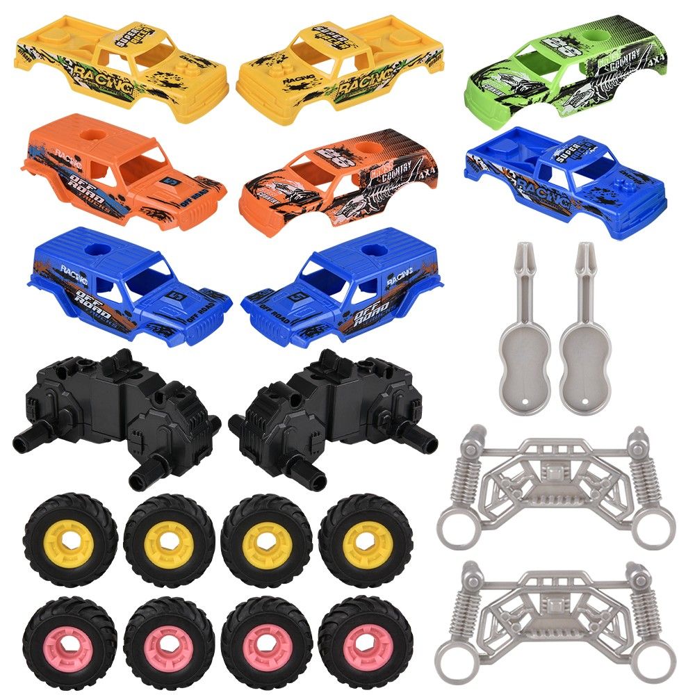 12 pieces 4.75 inch Build Your Own OfF-Road Friction Truck - Car, Planes, Trains & Bikes