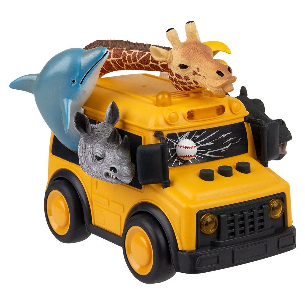 24 pieces of Animal School Bus With Lights And Sound