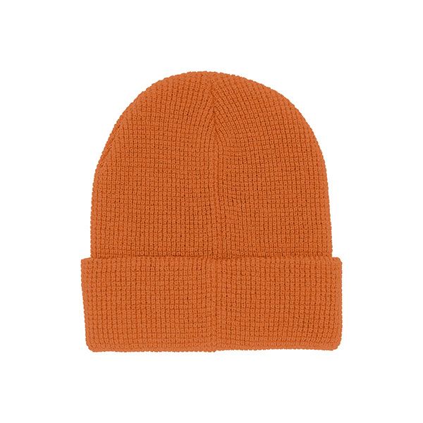 24 pieces Waffle Knit Cuff Beanie ORANGE - Winter Beanie Hats