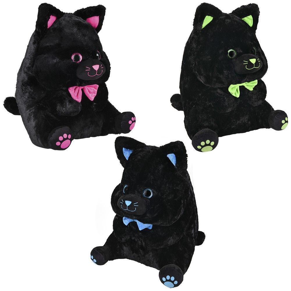 4 pieces 20" Belly Buddy Black Cat (ss) - Plush Toys